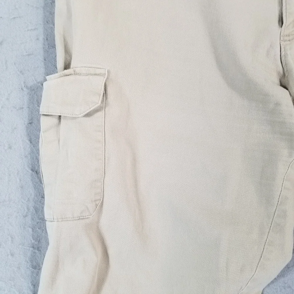 Haggar cargo pants men's 42 x 30 beige cotton comfort waist outdoor hiking